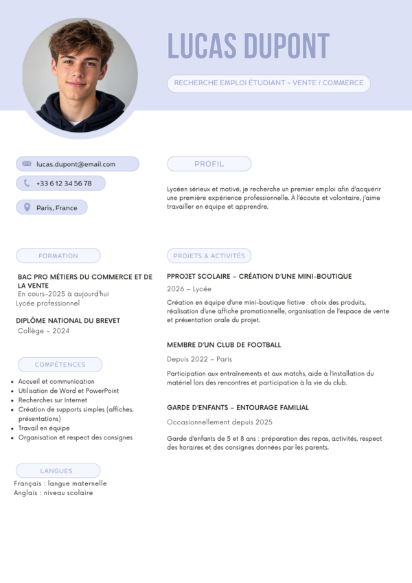 À la recherche d’un premier emploi